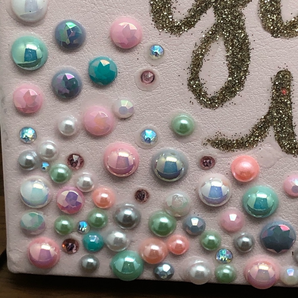 Eccolo Faux Pink leather Desk Journal with BLING! - Picture 3 of 8